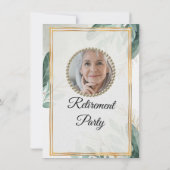 Foliage Botanische bladeren Foto Retirement Party Kaart (Achterkant)