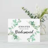 Foliage Botanische bridesmaïde Kaart (Staand voorkant)