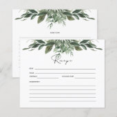 Foliage Botanische Vrijgezellenfeest Recipcard (Voorkant / Achterkant)