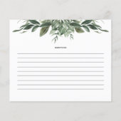 Foliage Botanische Vrijgezellenfeest Recipcard (Achterkant)