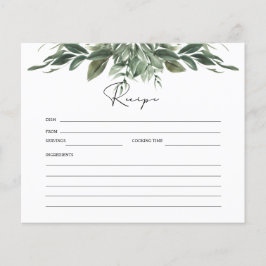 Foliage Botanische Vrijgezellenfeest Recipcard