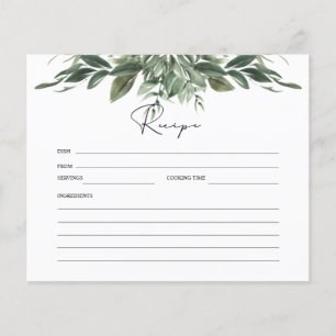 Foliage Botanische Vrijgezellenfeest Recipcard