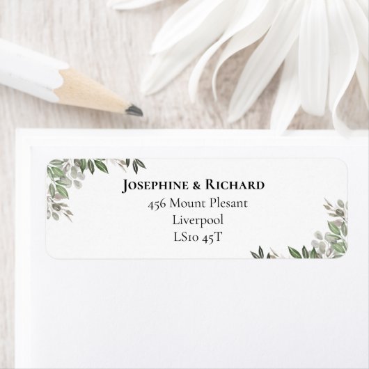 Foliage Bouquet Return Address Label (Insitu)