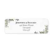 Foliage Bouquet Return Address Label (Voorkant)