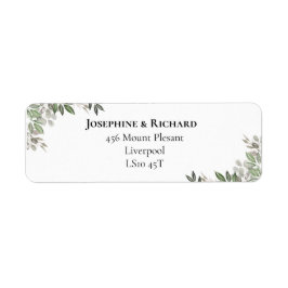 Foliage Bouquet Return Address Label