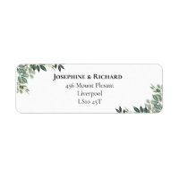 Foliage Bouquet Return Address Label