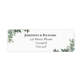 Foliage Bouquet Return Address Label