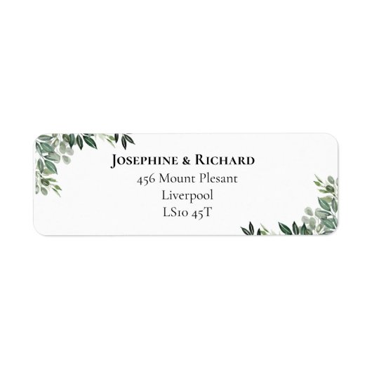 Foliage Bouquet Return Address Label (Voorkant)