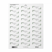 Foliage Bouquet Return Address Label (Full Sheet)