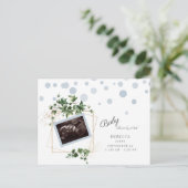 Foliage Boy Ultrasound-foto van Mail Uitnodiging Briefkaart (Staand voorkant)