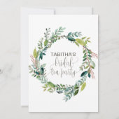 Foliage Bridal Tea Kaart (Achterkant)