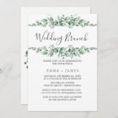 Foliage bruiloft brunch uitnodiging (Voorkant / Achterkant)