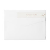 Foliage bruiloft paar retour adres label (Achterkant)