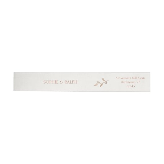 Foliage bruiloft paar retour adres label (Individueel)
