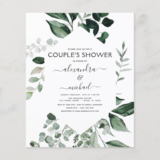 Foliage Couple's Shower Flyer (Voorkant)