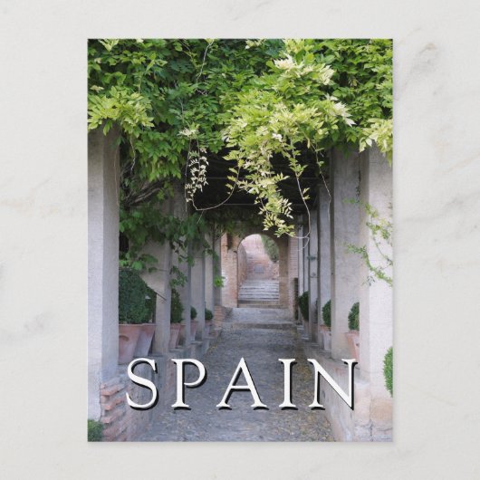 Foliage Covered Walkway, Spanje Briefkaart (Voorkant)