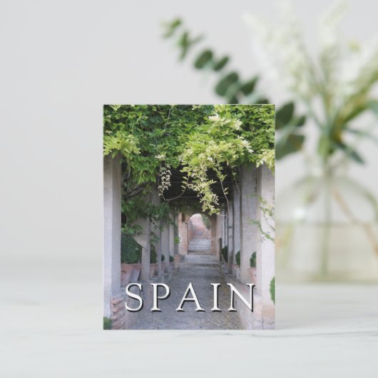 Foliage Covered Walkway, Spanje Briefkaart (Staand voorkant)
