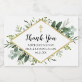 Foliage Cross Mini Mousserende Wijnfles Etiket (Enkel label)