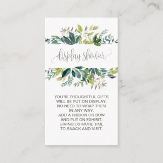 Foliage Display Shower Informatiekaartje