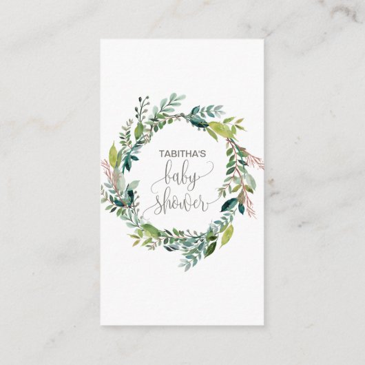 Foliage Display Shower Informatiekaartje (Achterkant)