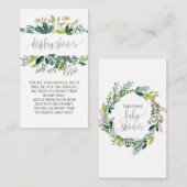 Foliage Display Shower Informatiekaartje (Voorkant / Achterkant)