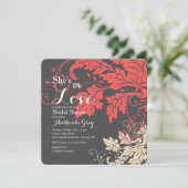 Foliage Drama Square uitnodiging (Staand voorkant)