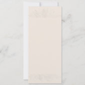 Foliage Duet Cream Botanische Bruiloft Menu Kaart (Achterkant)