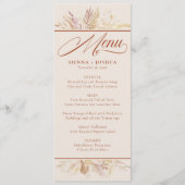 Foliage Duet Cream Terracotta Botanische bruiloft Menu (Voorkant)