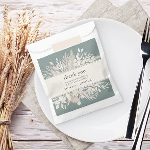 Foliage Duet Sage Green Botanical Bedankt Bedankzakje