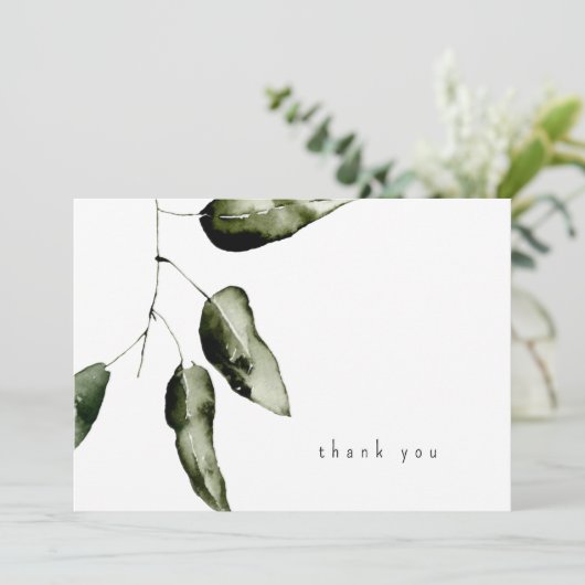 Foliage Eenvoudige begrafenis Bedankkaart (Staand voorkant)