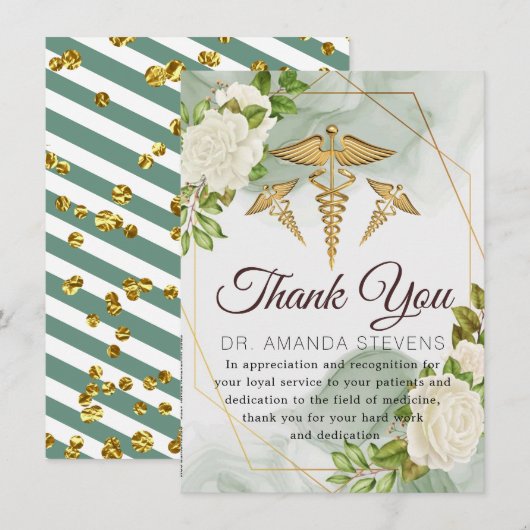 Foliage Elegant Doctor | Verpleegkundige bedankt k (Voorkant / Achterkant)