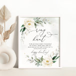 Foliage elegant florale ringjacht brudal game poster<br><div class="desc">Foliage elegant floral ring jager bridal game Matching items available.</div>