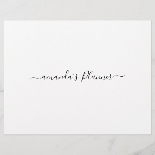 Foliage Elegant Weekly Planner voor Kaart Flyer (Achterkant)