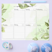 Foliage Elegant Weekly Planner voor Kaart Flyer (Enkel)