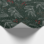 Foliage en bessen cadeaupapier (Hoek)