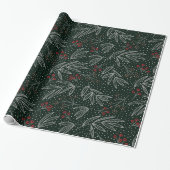 Foliage en bessen cadeaupapier (Uitgerold)