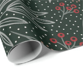 Foliage en bessen cadeaupapier (Rol Hoek)