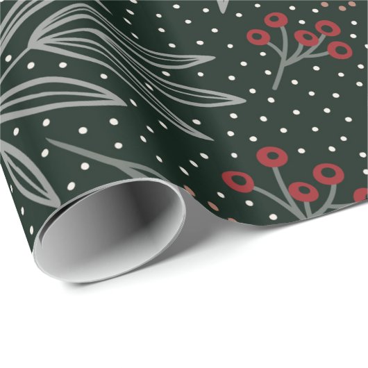 Foliage en bessen cadeaupapier (Rol Hoek)