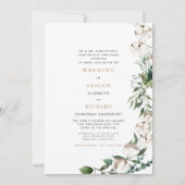 Foliage en katoenbruidjes bruiloft tussen ouders kaart (Voorkant)