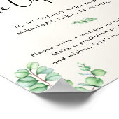 Foliage eucalyptus baby shower Time Capsule Poster (Hoek)