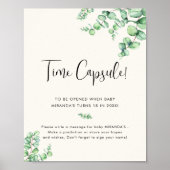 Foliage eucalyptus baby shower Time Capsule Poster (Voorkant)
