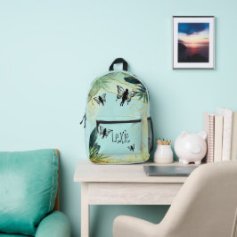 Foliage Fantasy feeën gepersonaliseerd Bedrukte Rugzak