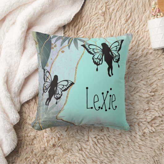 Foliage Fantasy feeën gepersonaliseerd Kussen (Deken)