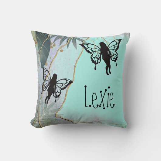Foliage Fantasy feeën gepersonaliseerd Kussen (Voorkant)