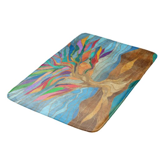 Foliage Fantasy Mozaïek Boom Badmat (Gekanteld)