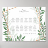 Foliage Faux, geometrisch zitplattegrond Poster (Voorkant)