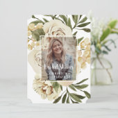 Foliage & Floral Photo Vrijgezellenfeest Ticket Kaart (Staand voorkant)