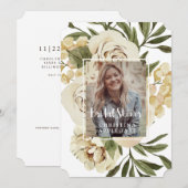 Foliage & Floral Photo Vrijgezellenfeest Ticket Kaart (Voorkant / Achterkant)