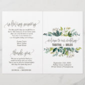 Foliage Folded Wedding Program (Voorkant)