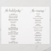 Foliage Folded Wedding Program (Achterkant)